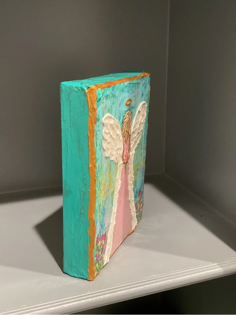 🔴Pink Angel Wall Art Canvas by D.Gordon Art🔴 - Picture 3 of 5